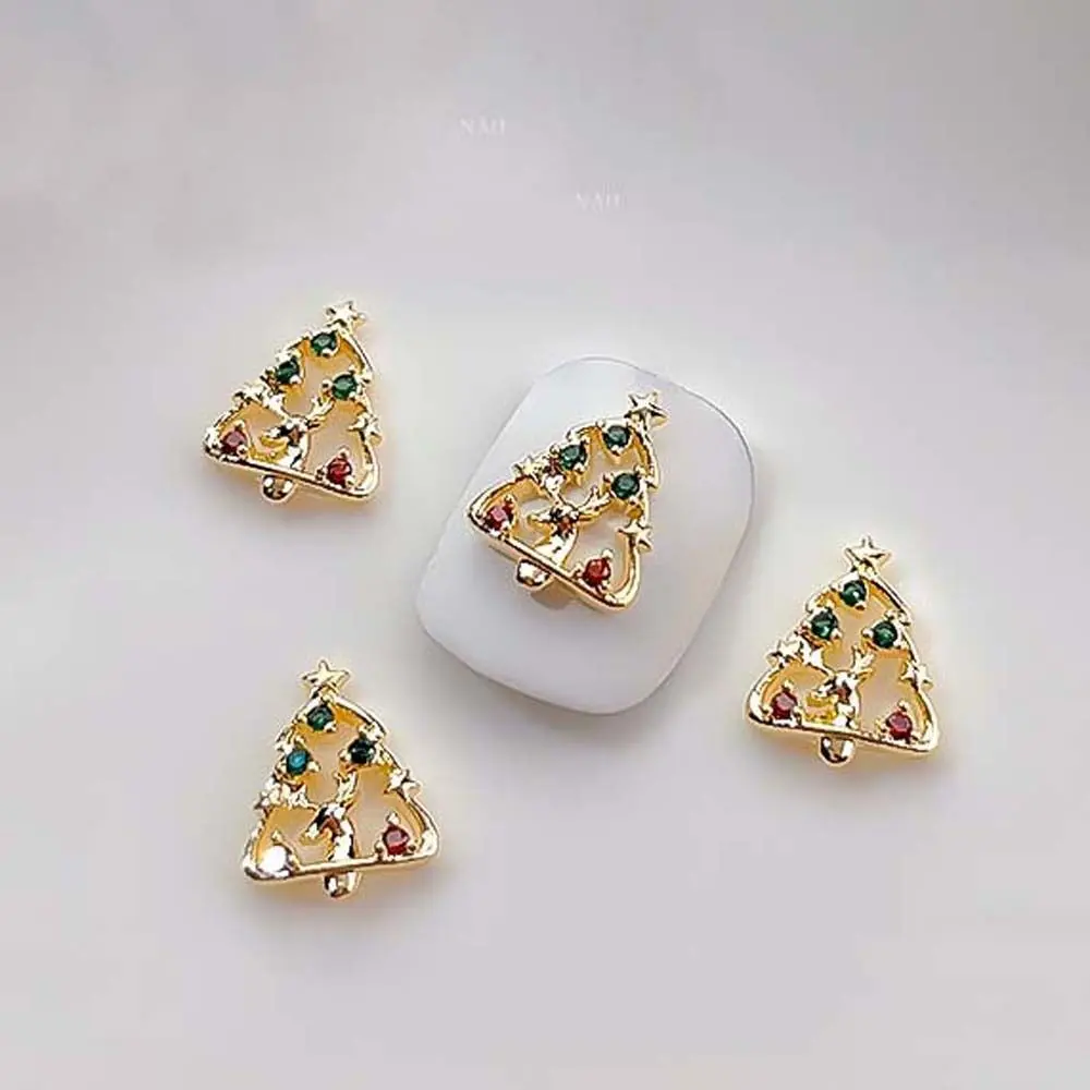 Christmas Tree Manicure Accessories Snowflake Nail Rhinestones Christmas Nail Drills 3D Nail Jewelry Christmas Nail Decorations 5