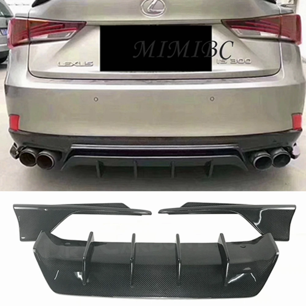 

For Lexus IS IS200t IS250 IS350 IS300 F Sport Sedan 2017-2019 4 Door Rear Diffuser Lip Bumper Carbon Fiber Tow Splitter Spoiler