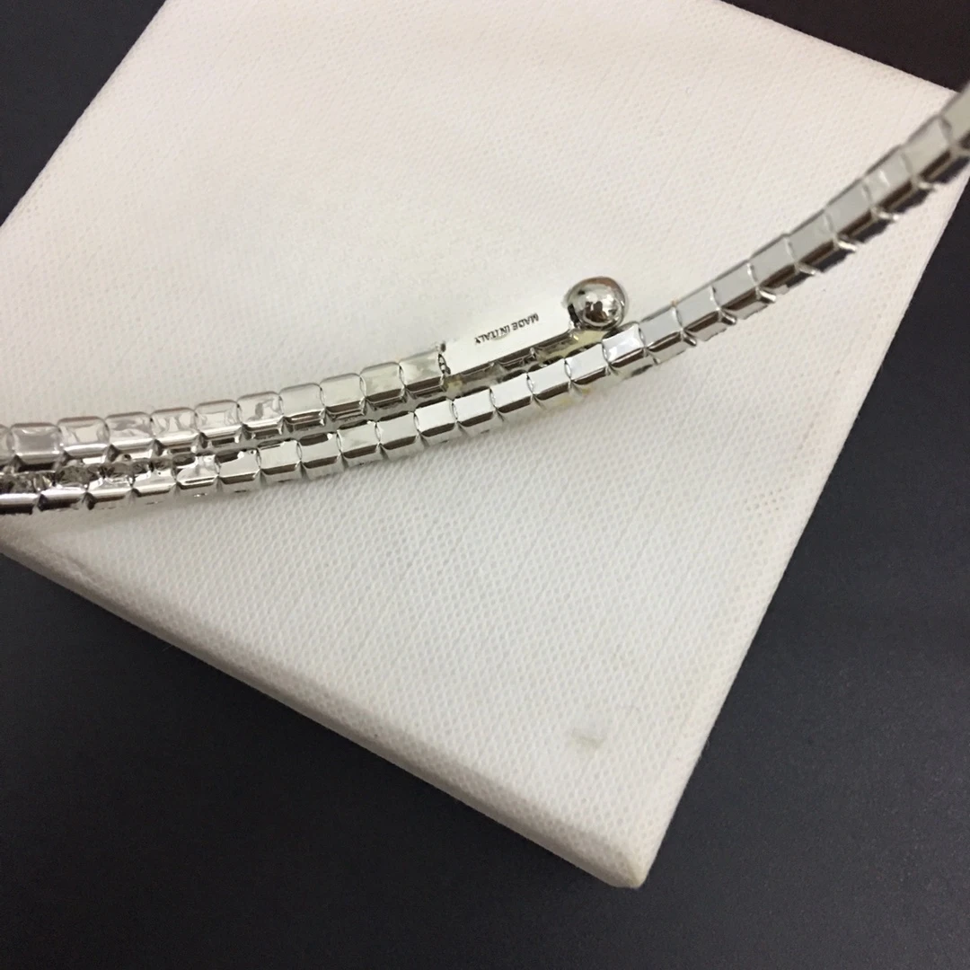 Banquet Style Platinum Inlaid Colorful Crystal Bracelet Choker