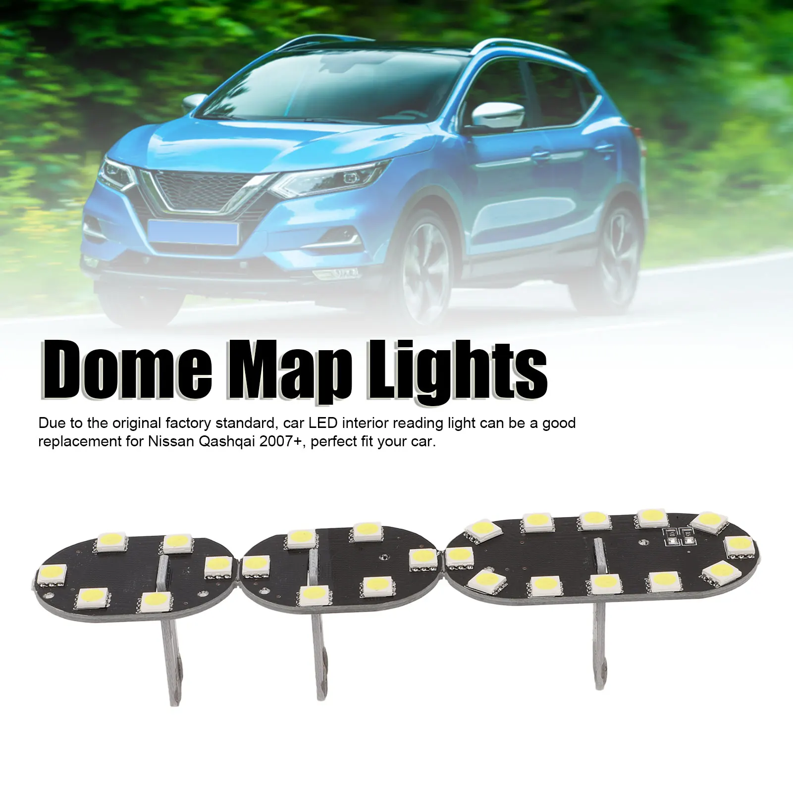 

Car LED Interior Reading Lamp 8000LM 12V 5W White Light Replacement for 2007+ Car LED 3pcs Interior Reading Light