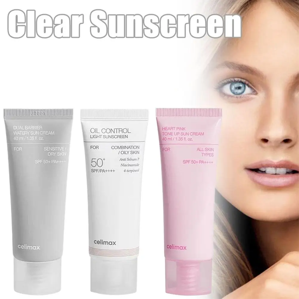 Celimax Protector solar a base de agua de doble barrera resiste eficazmente los rayos UV SPF50+PA+++++ Control refrescante de aceite Cuidado de la piel