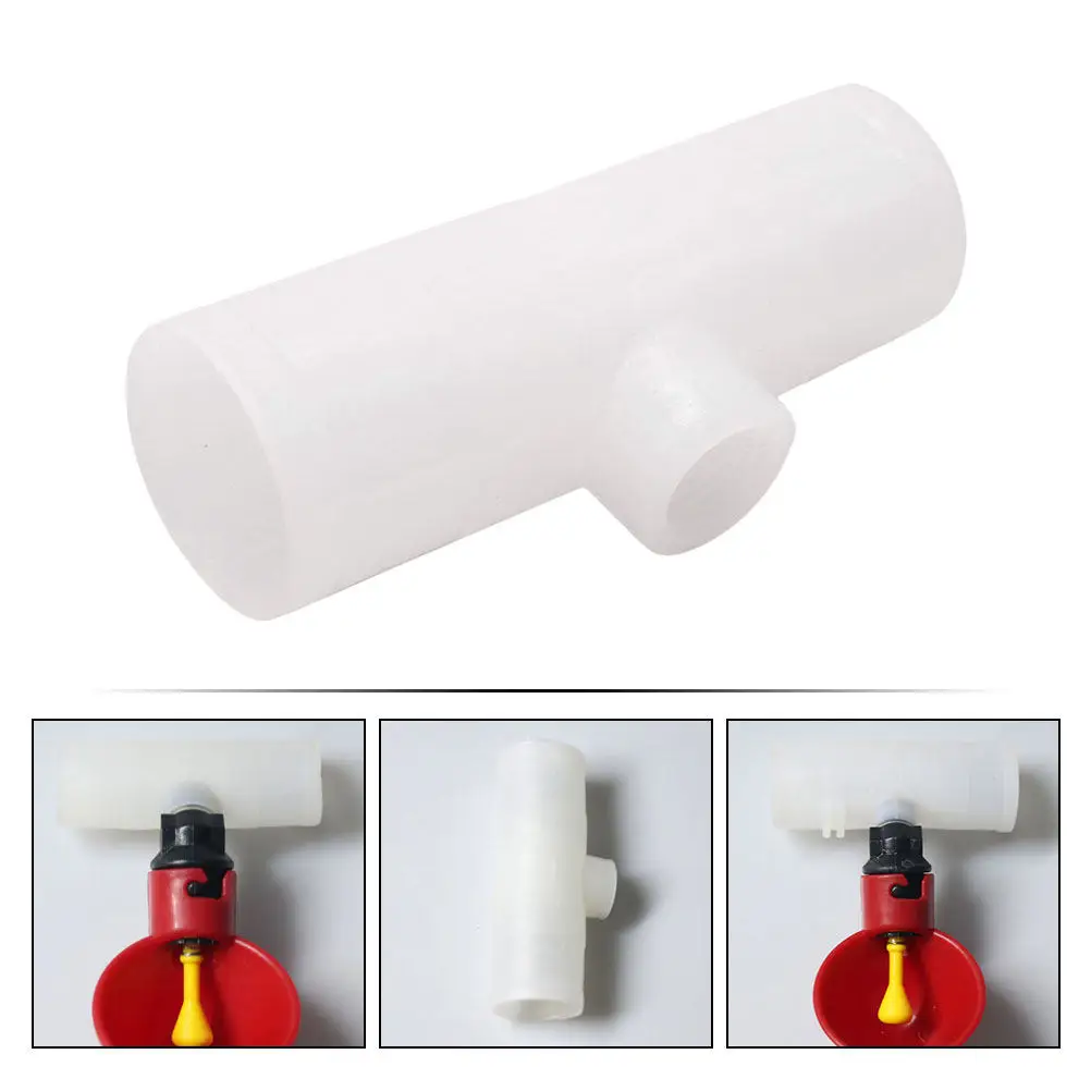 15Pcs Poultry Waterer Tee Fittings 3-Way Connect Pipe for Non-Pressurized Drainage Systems Precise Flow Control Easy Pipe