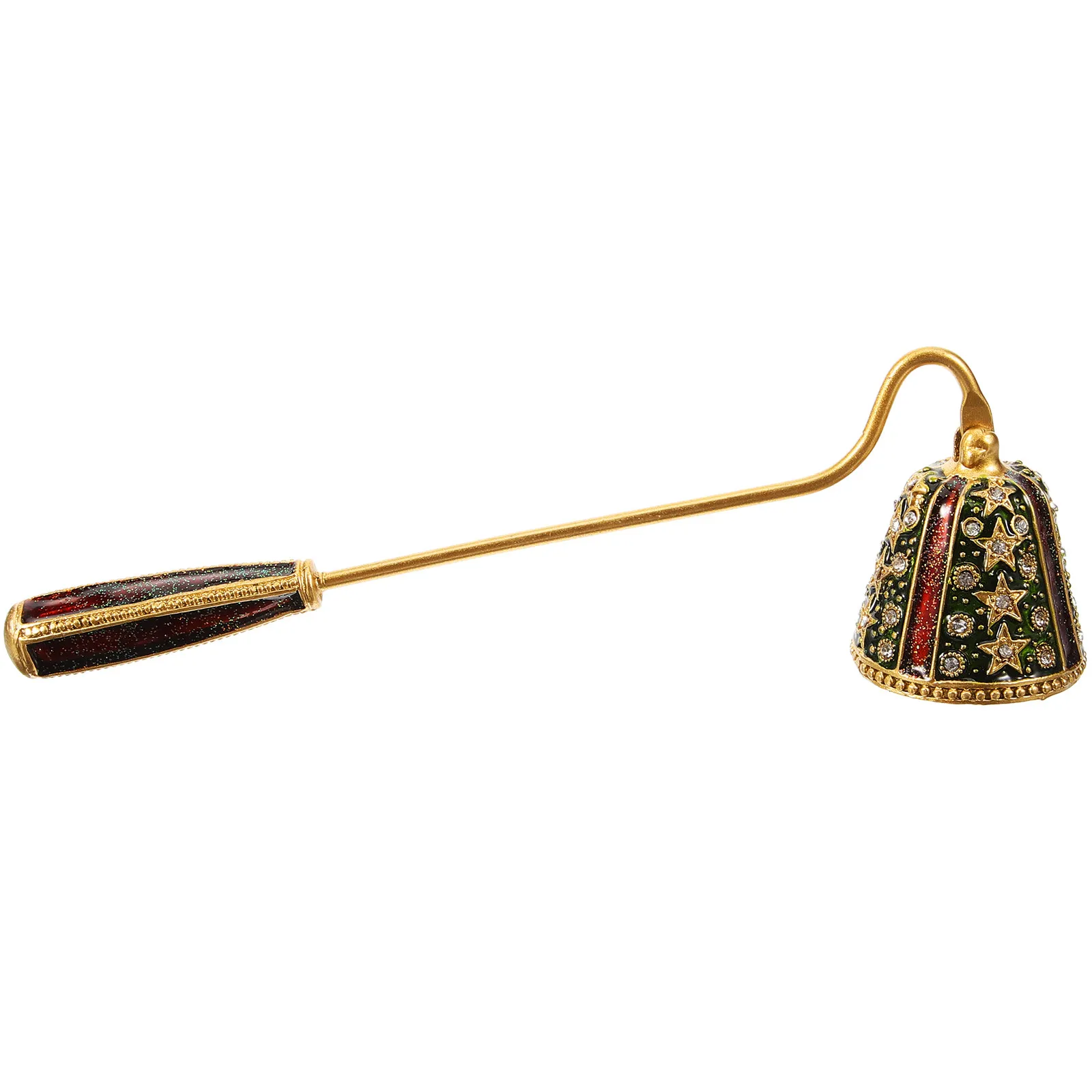 Star Design Zinc Alloy Snuffer Long Handle Extinguish Tool Rhinestone Vintage Home Decor Gift for Lovers