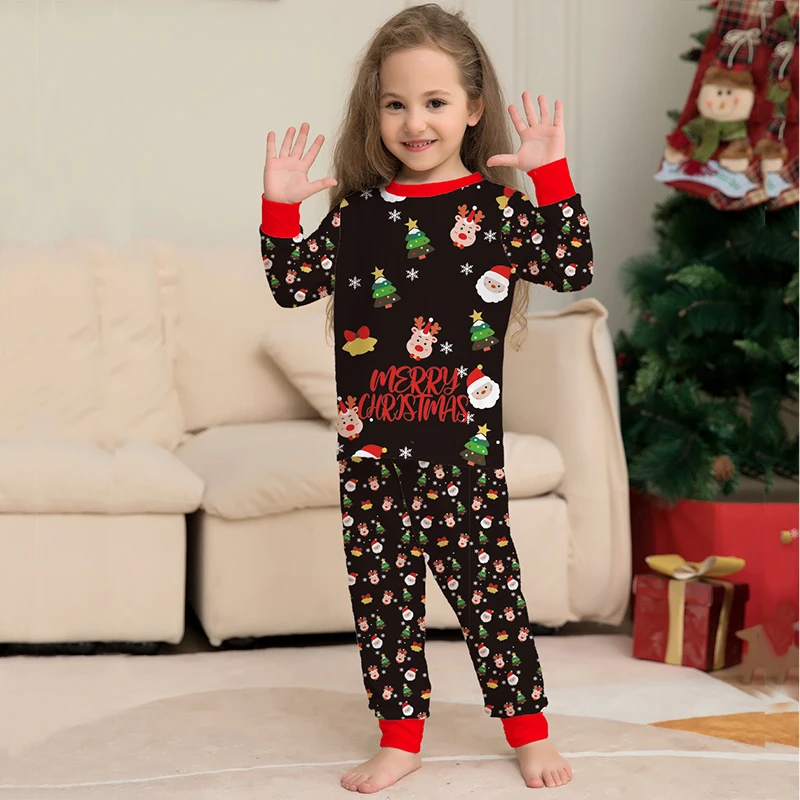 Family Pajama Matching Set Christmas Kids Mother Father Dog Pajamas Sets Xmas Baby Big Children Cotton Snug Fit Santa Claus