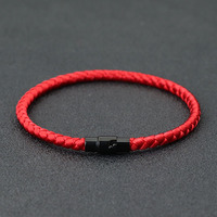 Simple Style Good Luck Red Thread Bracelet For Unisex Grade A 4mm Keel Rope Double Safety Magnetic Buckle Lucky Amulet Braslet