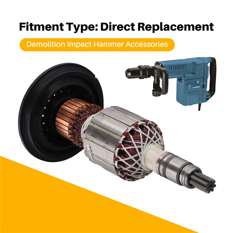 

AT02-AC 220V-240V GSH11E Armature Anchor Rotor For GBH11DE Demolition Impact Hammer Accessories Hammer GBH 11DE GSH 11E