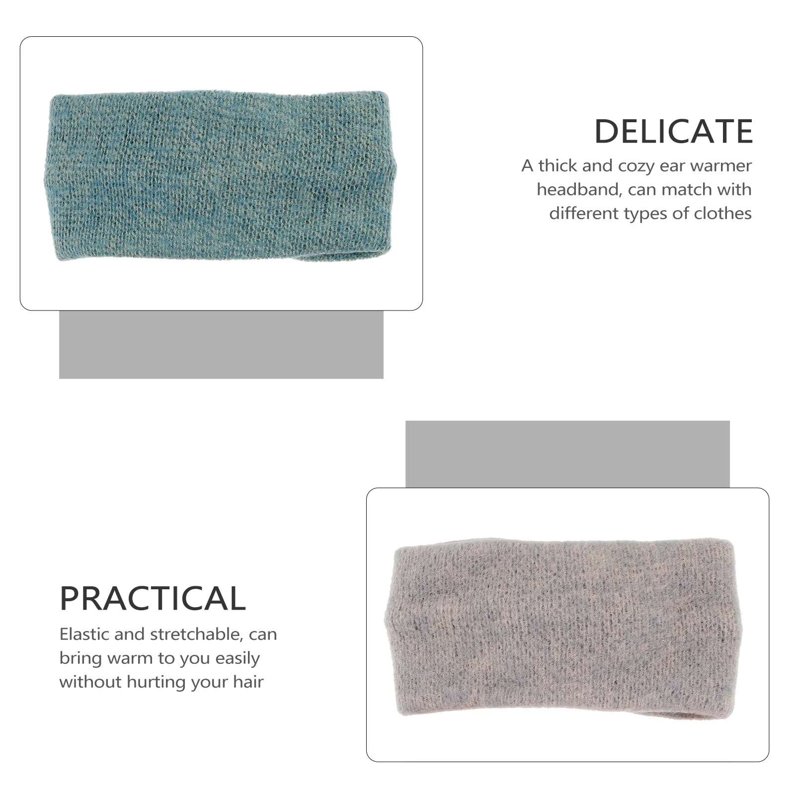 

3Pcs Soft Cotton Headbands for Women Winter Warm Ear Warmer Thick Wide Head Wrap Elastic Hairband Cozy Winter Headband Style