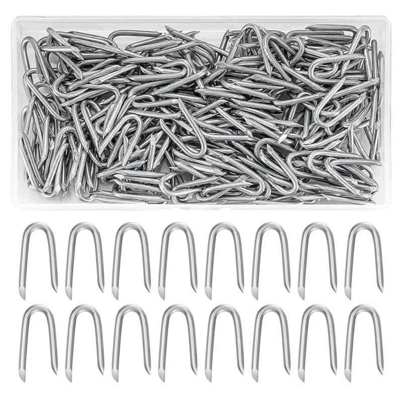 T19C Steel Wire Fencing Staples Galvanized U-Shaped Fasteners Nails