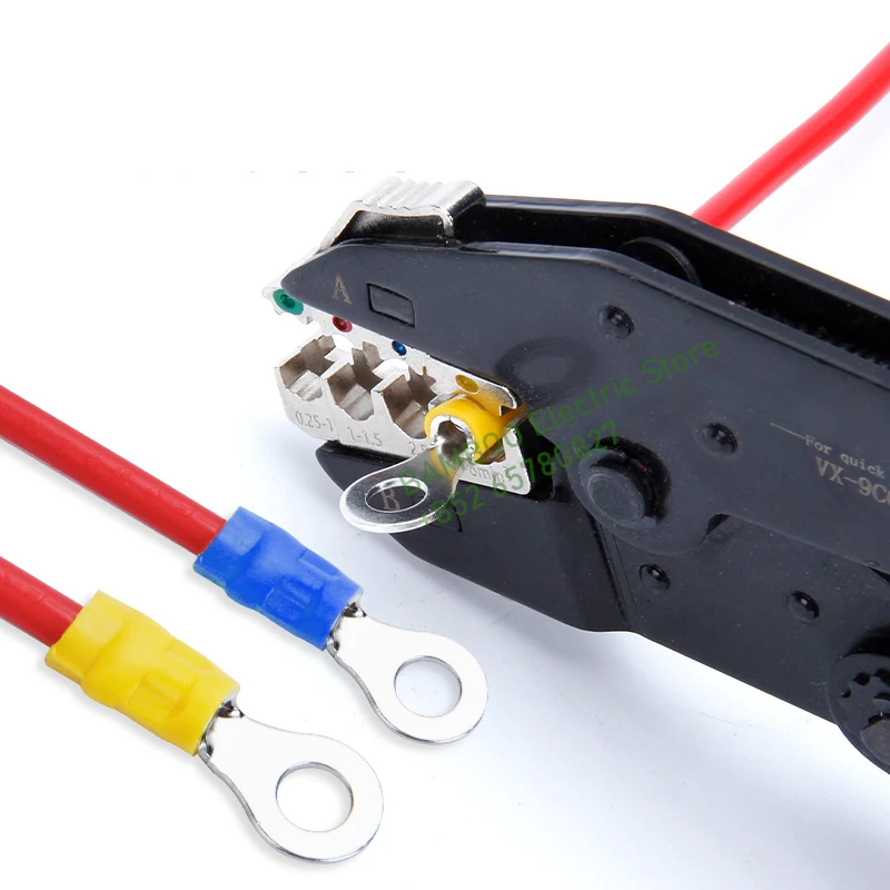 1000PCS RV2-8 Ring Insulated Terminal Cable Wire Connector Electrical Crimp Terminal Wiring 1.5-2.5 Square RV2.5-8