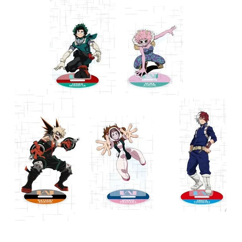 Game Todoroki Shoto Uraraka Ochako Midoriya Izuku Acrylic Stand Doll Anime Bakugou Katsuki Figure Model Plate Cosplay Toy Gift