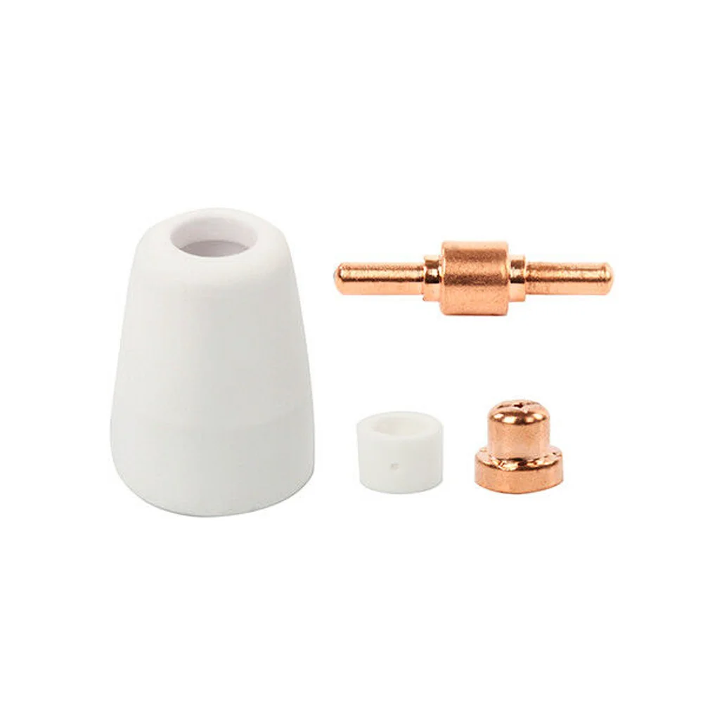 18pcs PT31 Plasma Cutter Consumables Standard Electrodes Tips Nozzle Ceramic Cups Rings 40A/50A Suit for CUT50/60 Weld Access