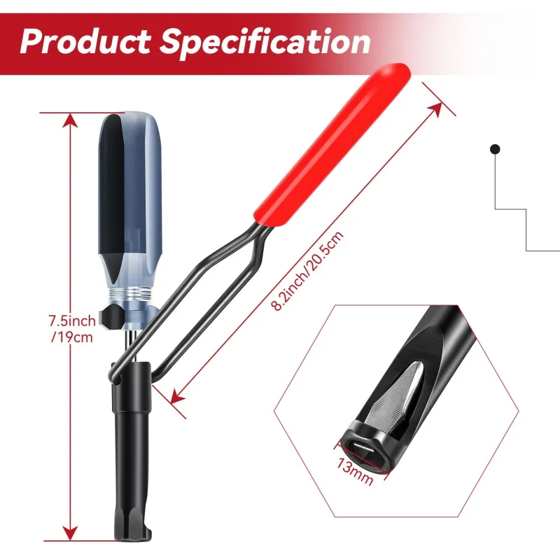 10mm Valve Adjustment Tool Jam Nut，Valve Lapping Guiding Removal Tool Compatible with Honda/Toyota/Japanese Auto Vehicle Engines