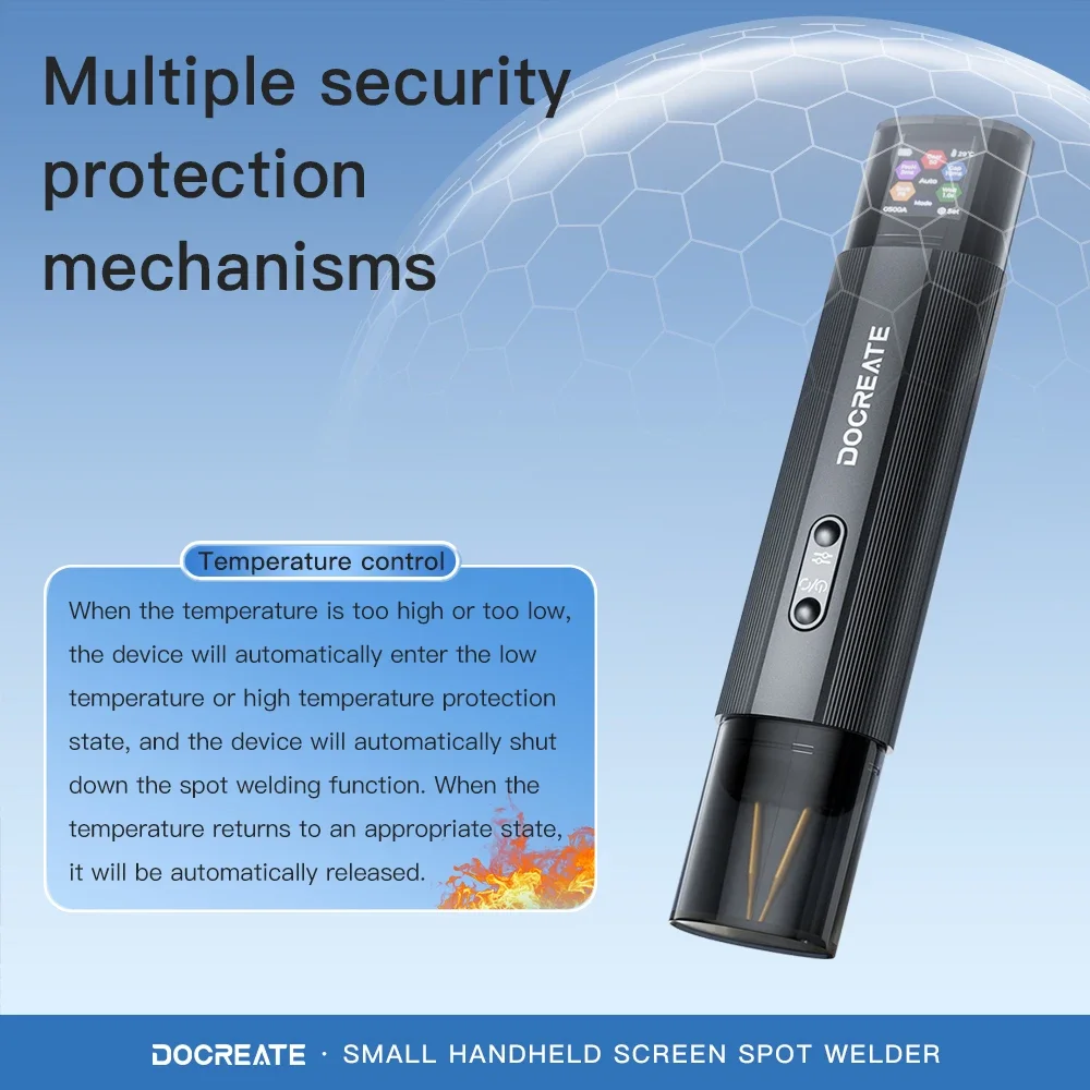 Mini Spot Welder 3360W(Max) Power 99 Gears 1.3'' Display Manual/Auto Modes Type-C Charging for Various Types of Battery Welding