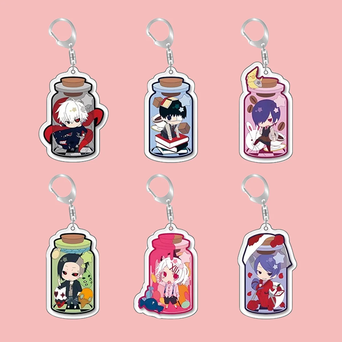 Anime GOODS Acrylic Keychain cute y2k Tokyo ghoul keychain for bag keys car key bag backpack collection display accessories