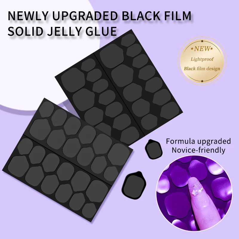 Adesivo per unghie con colla a doppia faccia Schede adesive Adesivi per colla per unghie finte traspiranti impermeabili Colla gelatinosa UV Suggerimenti per unghie finte