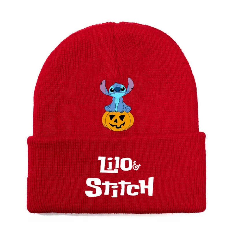 Disney Stitch Dzianinowa Czapka Ciepłe Czapki Moda Utrzymuj Ciepło Hip Hop Kreskówka Czapki Czaszki Zimowe Dla Mężczyzn Kobiet Prezenty Halloween