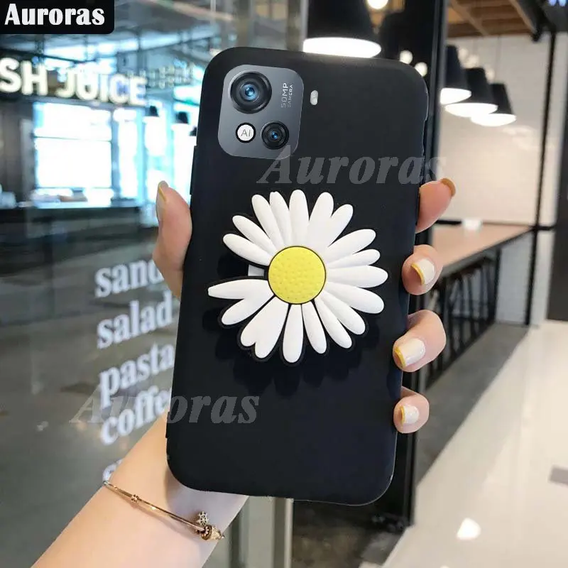 Auroras For Blackview Oscal C80 Case Thin Back Matte With Magnetic Attraction Chrysanthemum Ring Cover Black View Oscal C80 Case