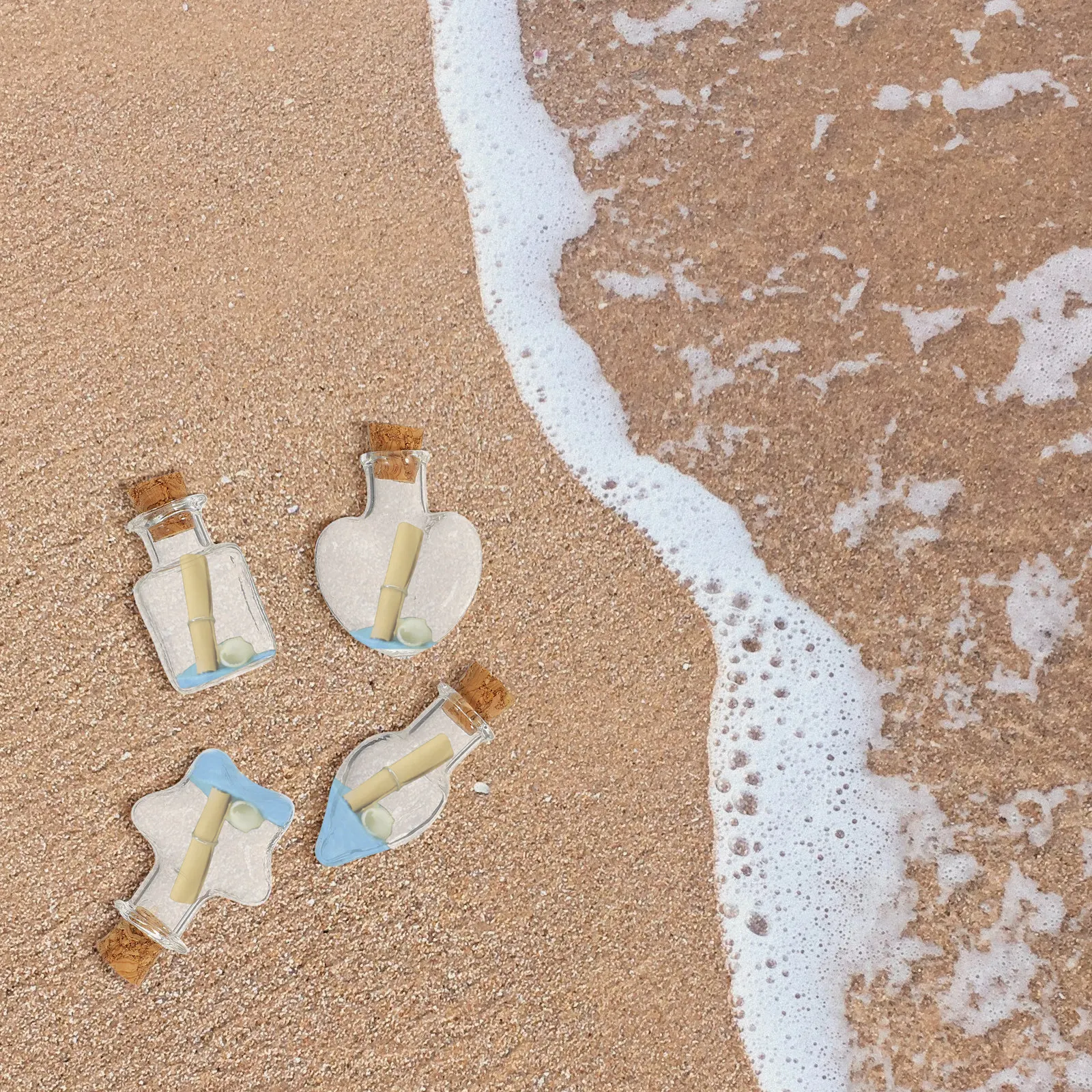 15Pcs Glass Bottle Cork Pendant Multi-Function Miniature Bottles Ideal for Wish Message Perfume Treasure DIY Small Bottles