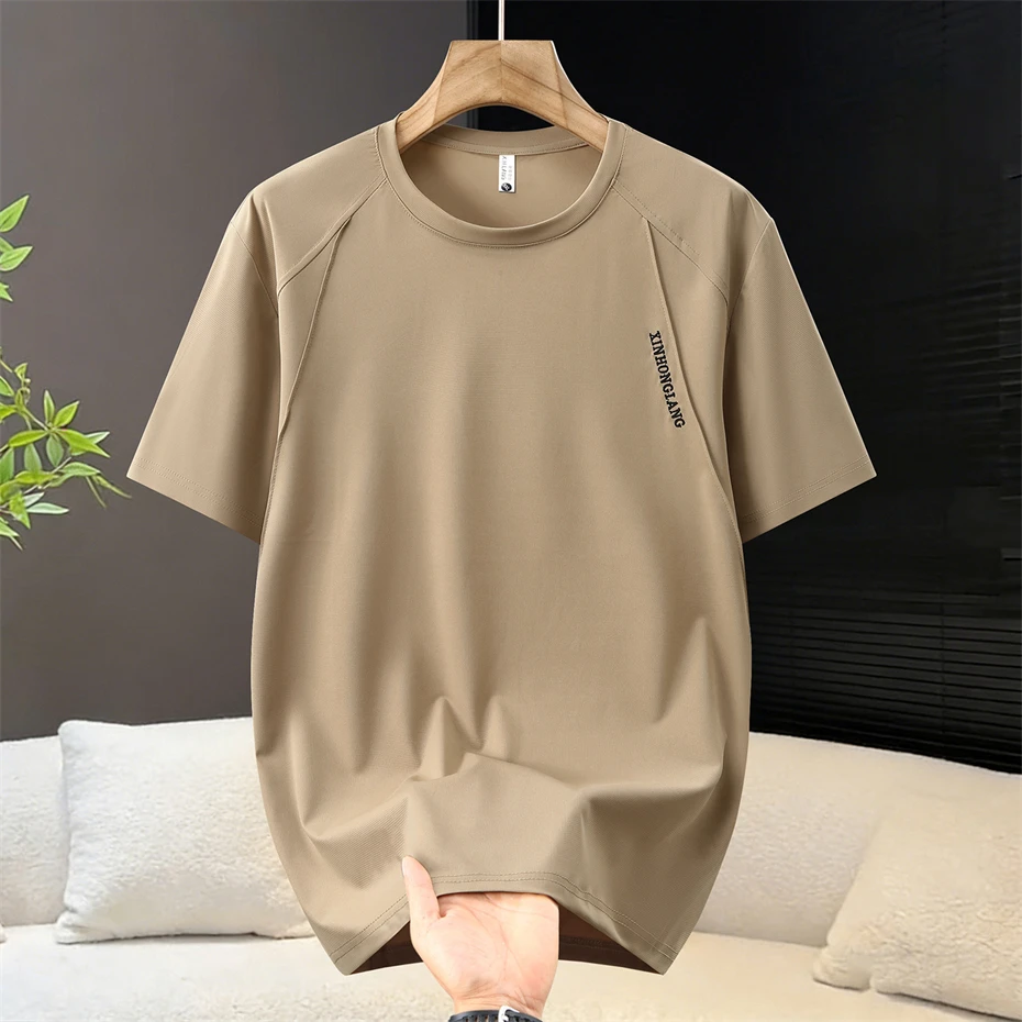 Summer T-shirt Men 13XL 10XL Tops Tees T-shirt Breathable Fashion Casual Short Sleeve Tshirt Male Big
