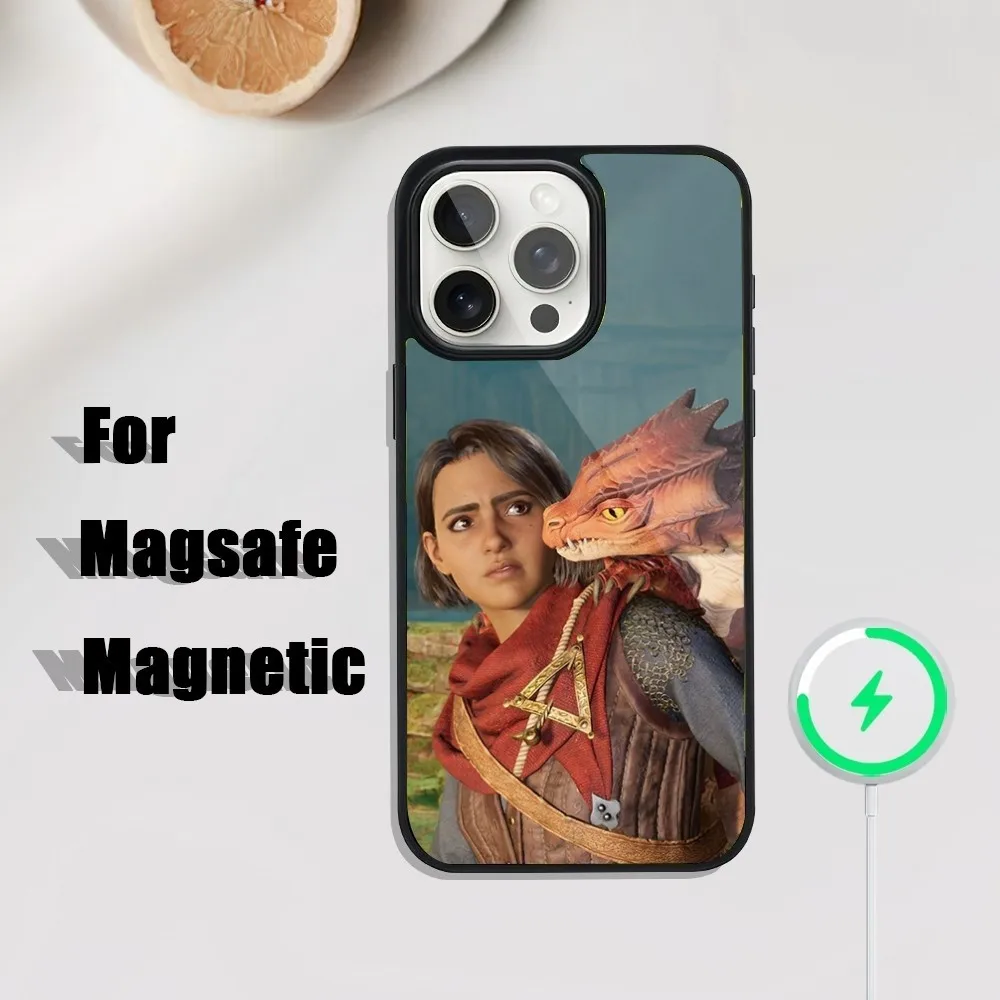 حافظة هاتف Game S-Split F-Fiction لهاتف iPhone 16,15,14,13,12,11,Plus,Pro,Max Mini Magsafe شحن لاسلكي مغناطيسي