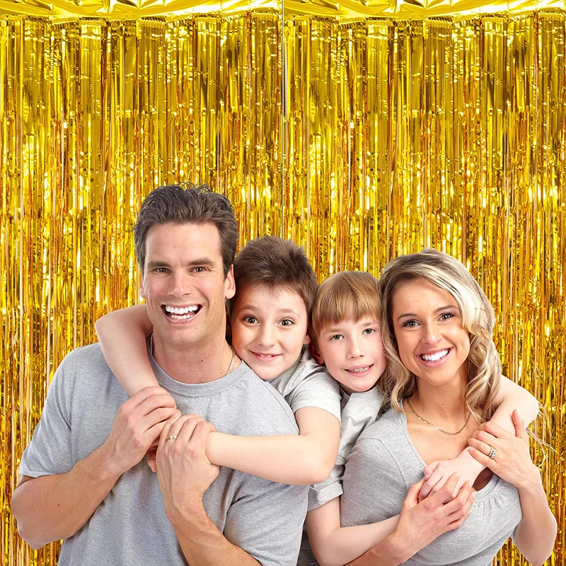 Golden Glitter Tassel Background Decoration, Ceremony, Bachelorette, Wedding, Birthday Party Decoration, Photography Props 1m*2m image 5