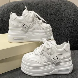 8CM High Platform Sneakers Spring Women Casual Sport Shoes New Autumn Vulcanized Skateboard White Shoes Woman Chaussures Femme