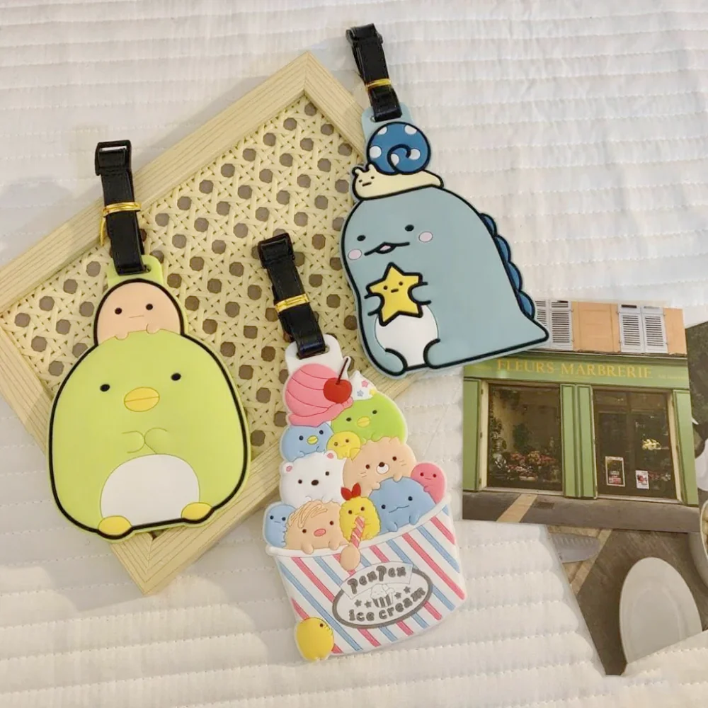 

Kawaii аниме Sumikkogurashi багажная бирка мультфильм багажный идентификатор адрес декоративная бирка портативный посадочный проход информационная бирка для багажа
