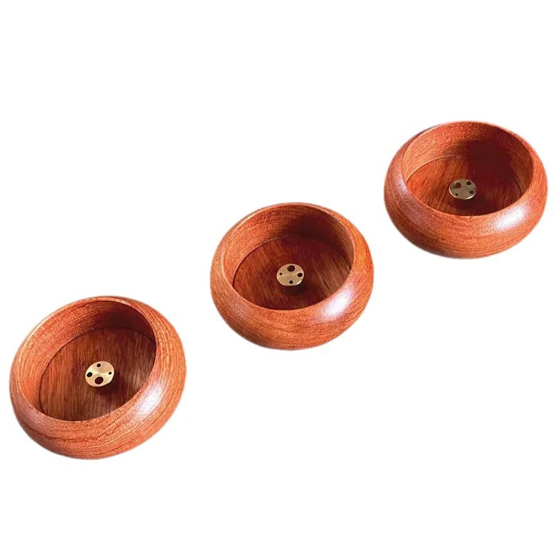 Vintage Wooden Bowl Type Incense Holder Rosewood Incense Burner Stick Holder Censer Suitable For Various Sizes Of Incense Sticks image 5