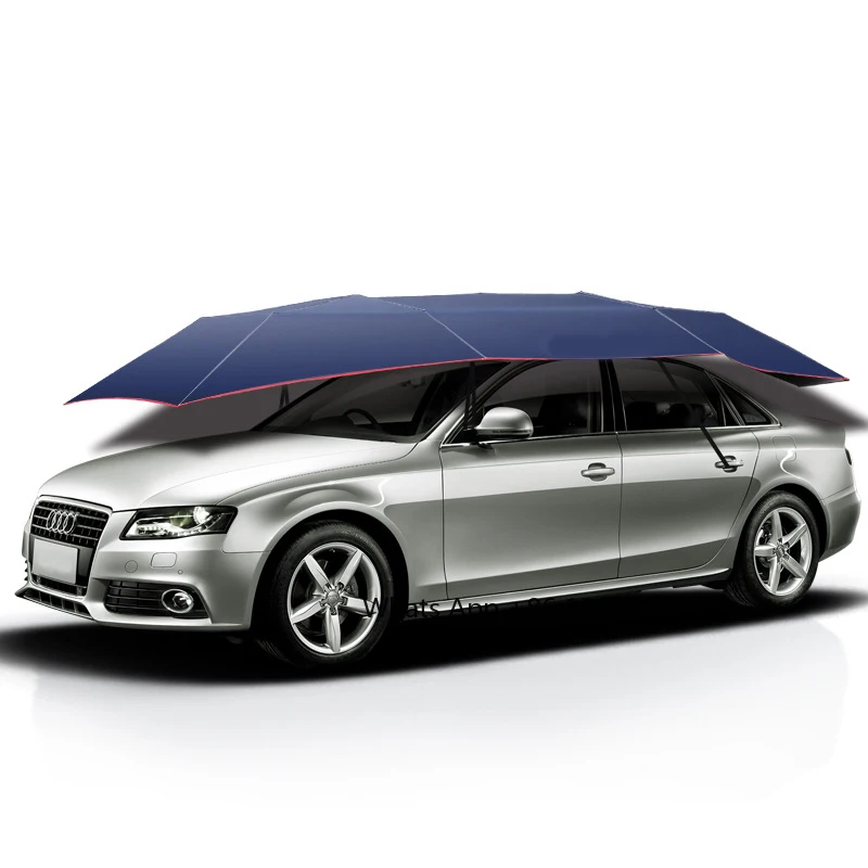 Car Umbrella Semi-Automatic Awning Tent Auto Smart Insulated Cover Outdoor Waterproof Folded Portable Canopy Cover Sun Shade