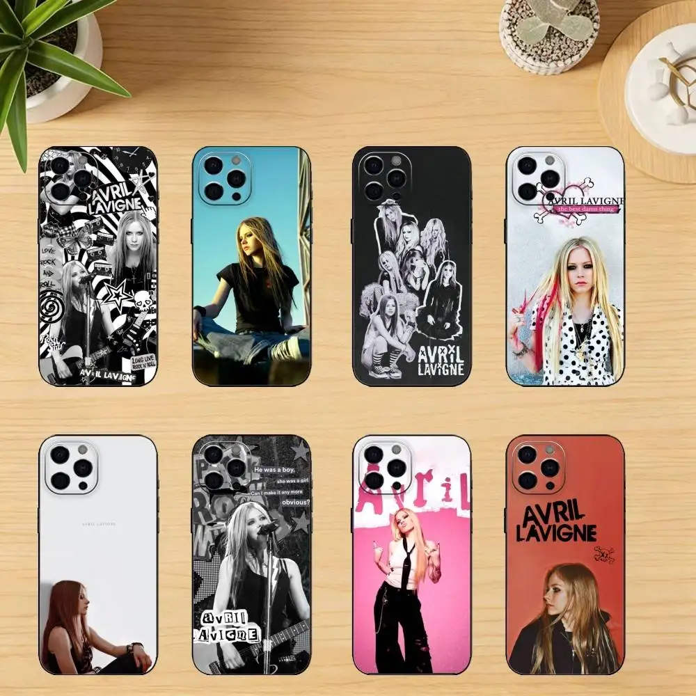 

A-Avril lavigneS fashion Phone Case Silicone black Soft For IPhone 17,16,15,14,13,12,11,XS,Plus Pro Max