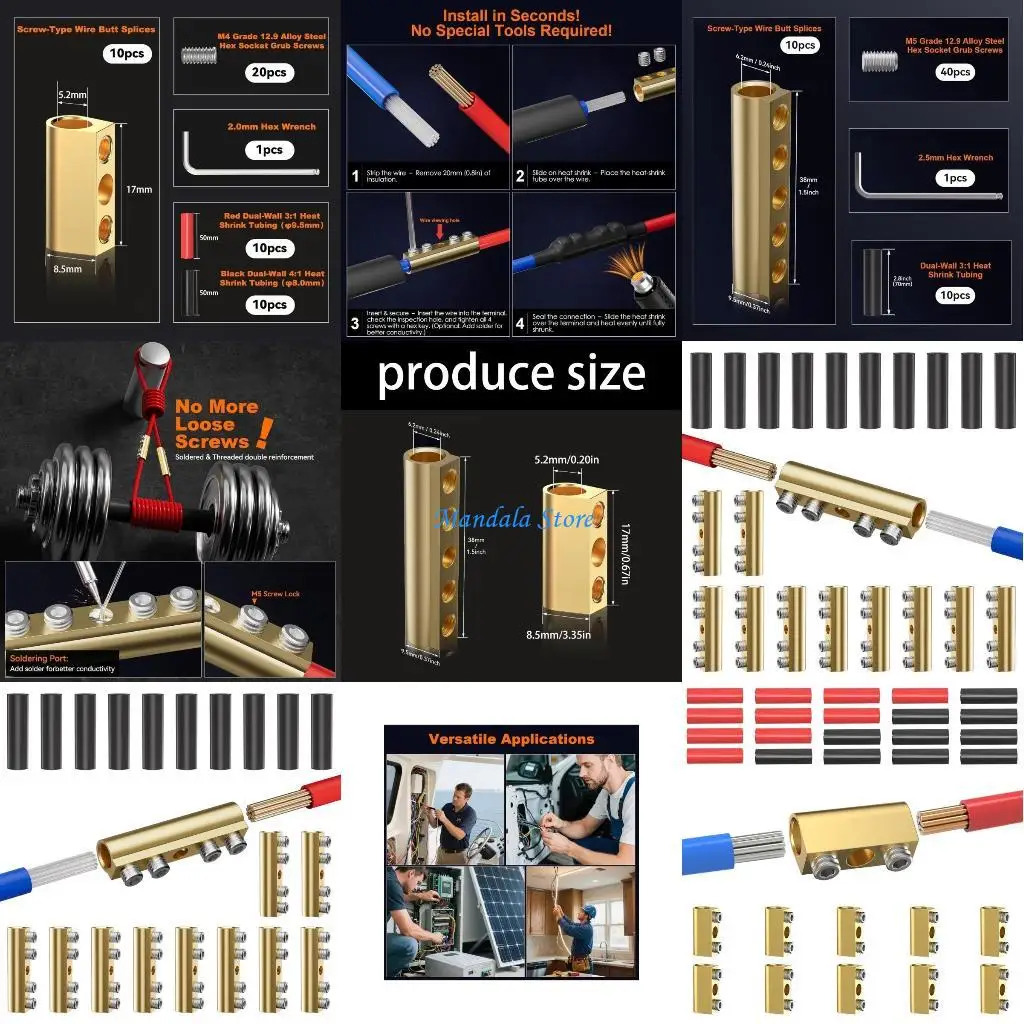 

U2JC Corrosion Resistant Brasses Connectors for High Current Applications 80A Support
