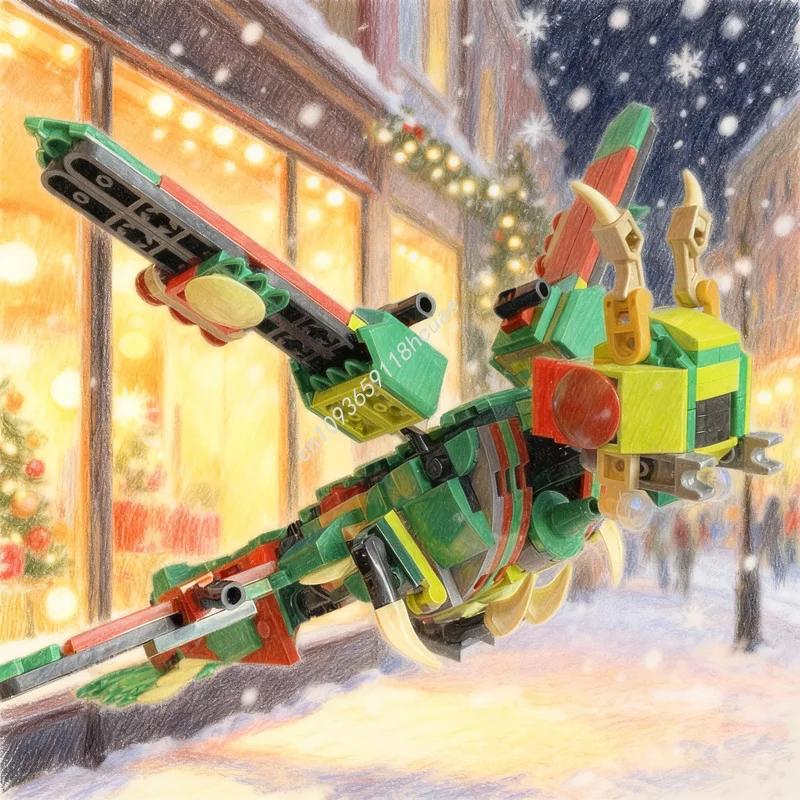 

275 деталей MOC Конструктор «Механическая лягушка-цветок» (3 в 1), развивающая игрушка, подарок на Рождество, строительные блоки, сборка, архитектура, DIY, креативная идея, кирпичики