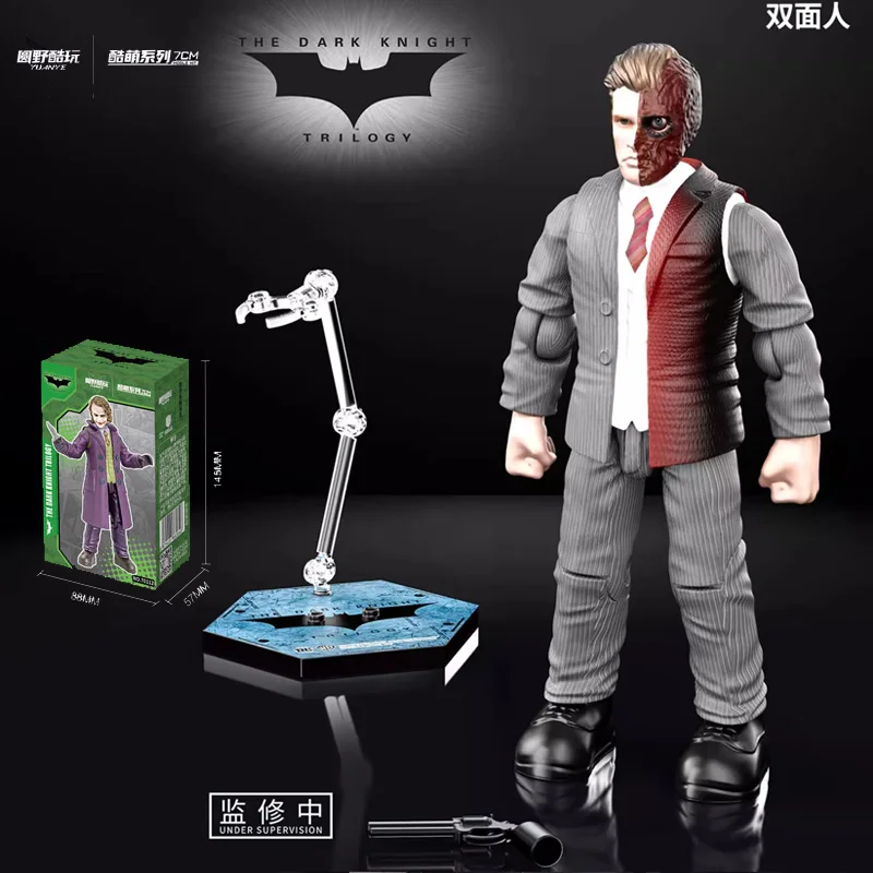 6pcs DC Justice League Batman ABS Joint Mobiliteit Bruce Wayne Joker Two-Face Bane Action Figure Blind box Anime pop Speelgoed Gift
