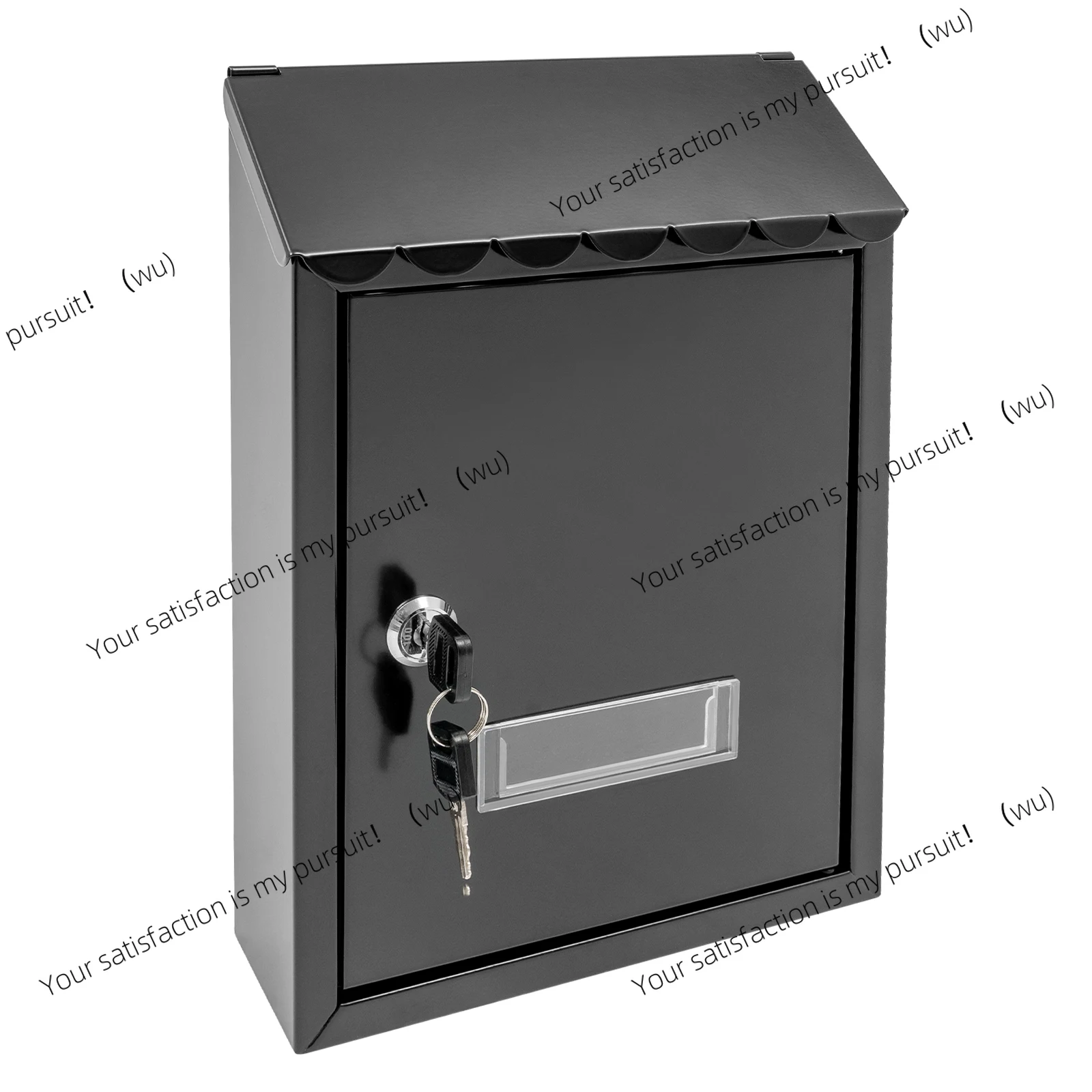 30Cm retro alphabet mailbox, wall-mounted mailbox, with 2 keys,