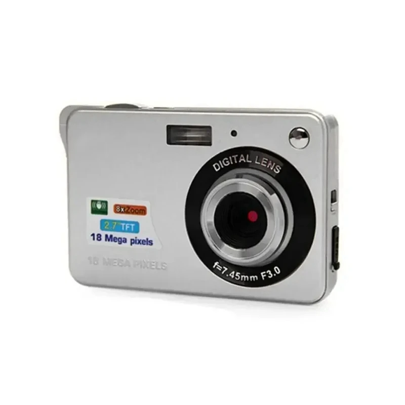 

18MP HD Digital Camera With 2.7 Inch LCD Screen, Rechargeable Battery, HD Photo Video For Indoor, Outdoor Photography