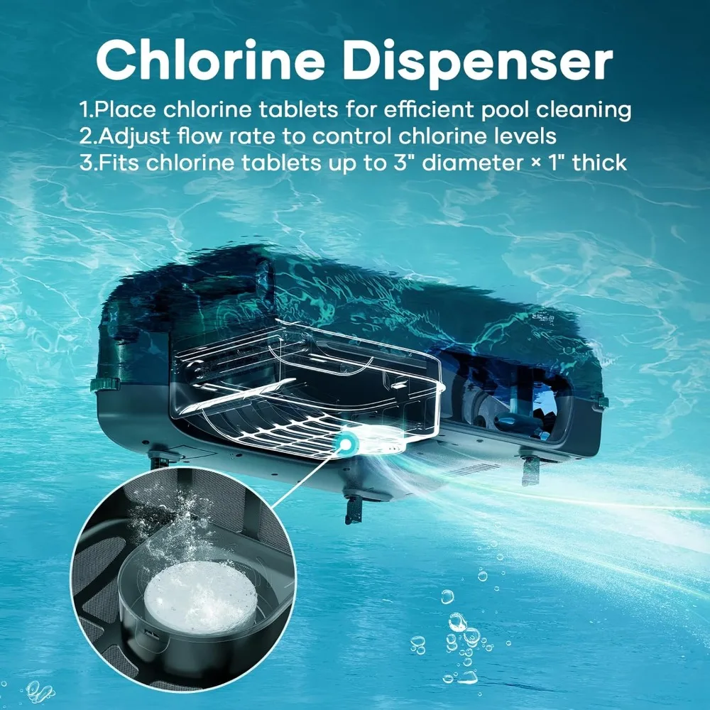 Solar powered pool skimmer, supporting APP, 24/7 cleaning, dual charging mode, intelligent obstacle avoidance