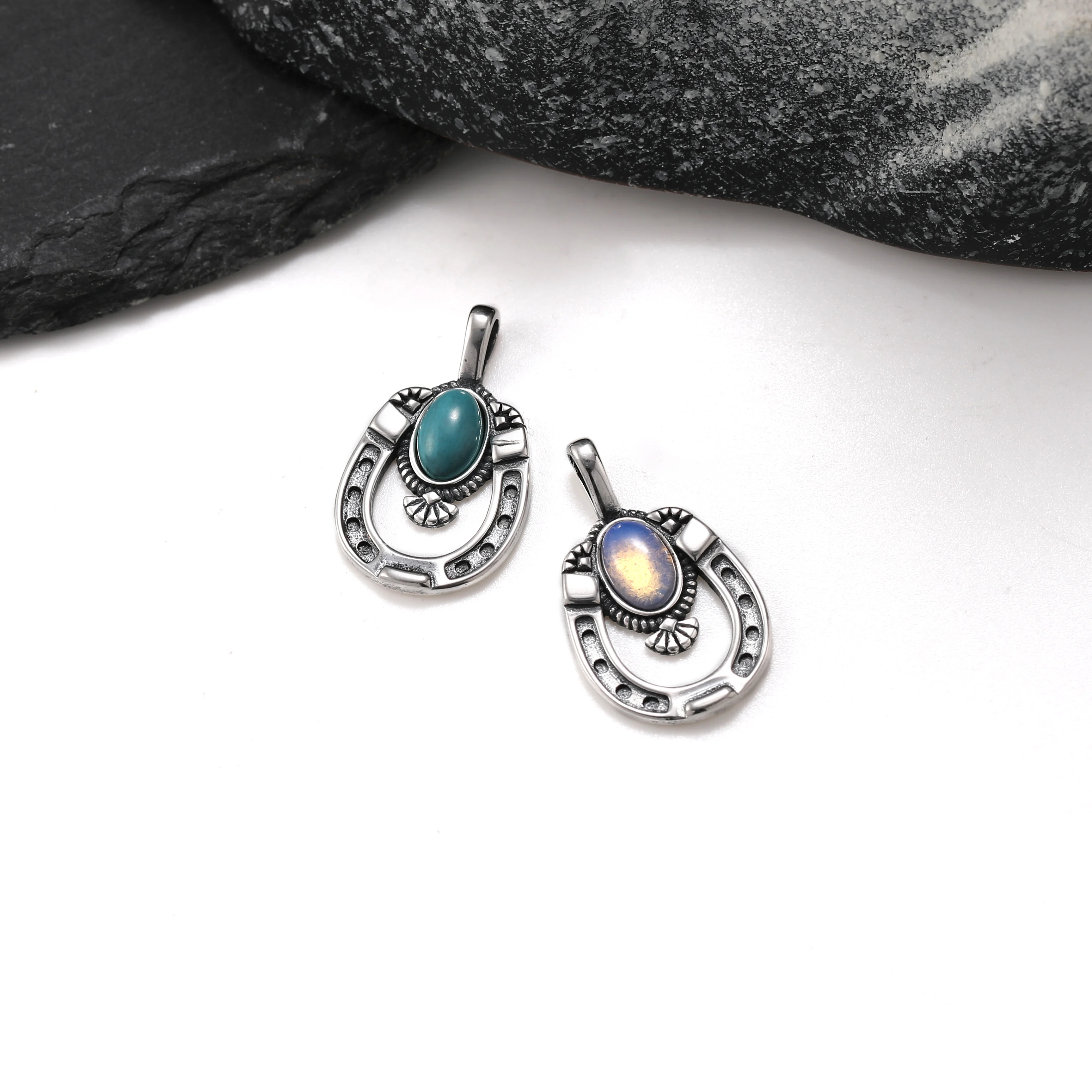 

Genuine 925 sterling silver exquisite fashion keychain DIY accessory oval shape with brick pendant silver jewelry accessory