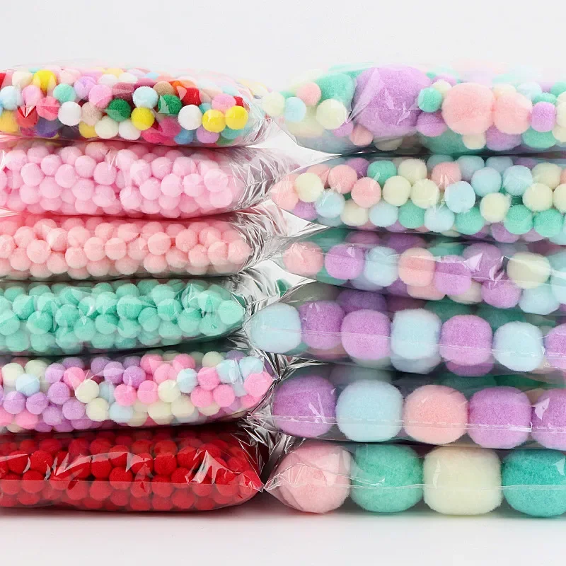 Pompoms bál velkoobchod 8mm-30mm měkké kožich pompones bál hračka řemeslo DIY pom pom oblečení šicí textilie zásoby svatební domácí dekorace