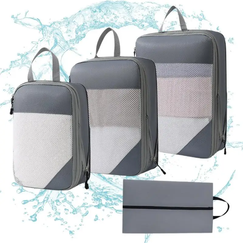 

Suitcase Organizer Bags 4Pcs Lightweight Packing Cubes Waterproof Clothing Storage Bag For Sorting And Organizing Travel Luggage