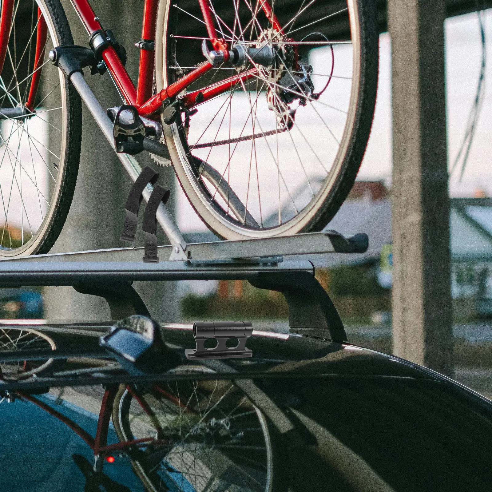 

1Set Bike Fork Mount Quick Release Car Roof Bike Rack Front Bicycle Fork Block Metal Holder Portable Stable Bicycle Carrier