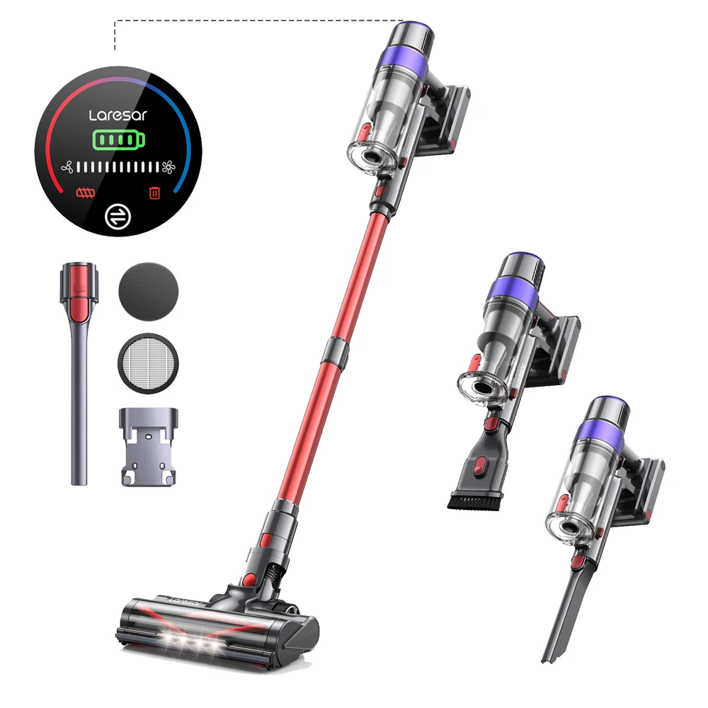 LARESAR V8 48Kpa 500W Cordless Vacuum Cleaner Car 60 Mins Home Appliance Wireless Removable Battery 2024 NEW Brushless motor