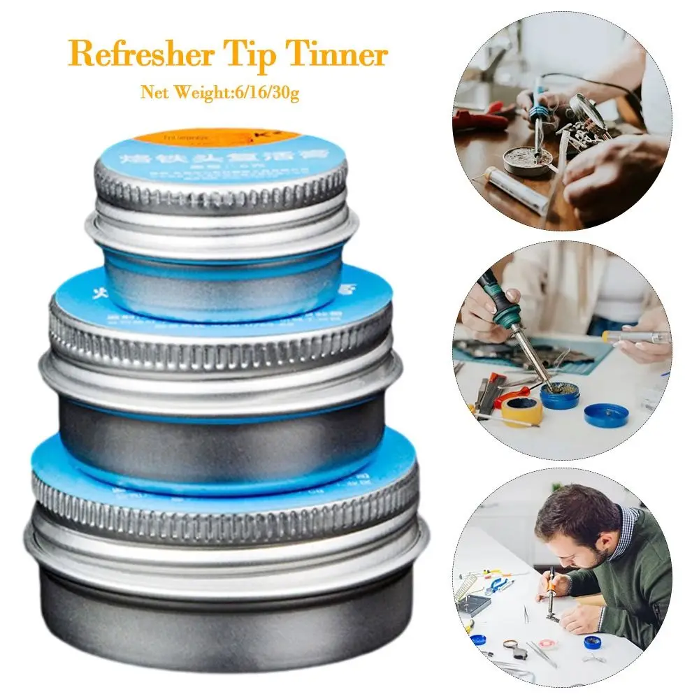 Non-stick Tin Refresher Tip Tinner Lead Free 6/16/30g Iron Tip Revival Cream Soldering Iron Head Refresher Paste