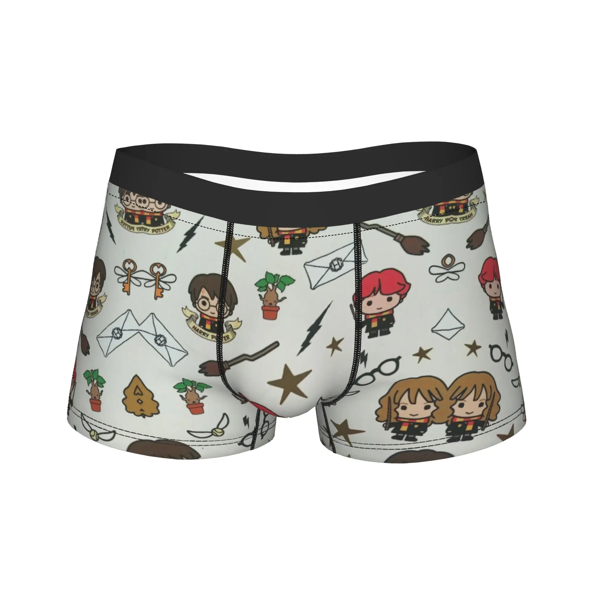Calzoncillos tipo bóxer con motivos de Harry Potter, ropa interior cómoda.