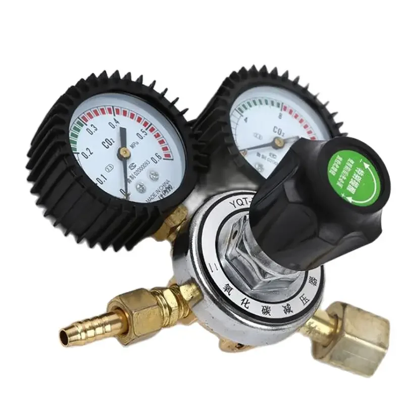 CO2 Pressure Regulator Valve CO2 Pressure Reducer Dual Gauge Gas Gauge Regulator Carbon Dioxide Welding Pressure Reducer