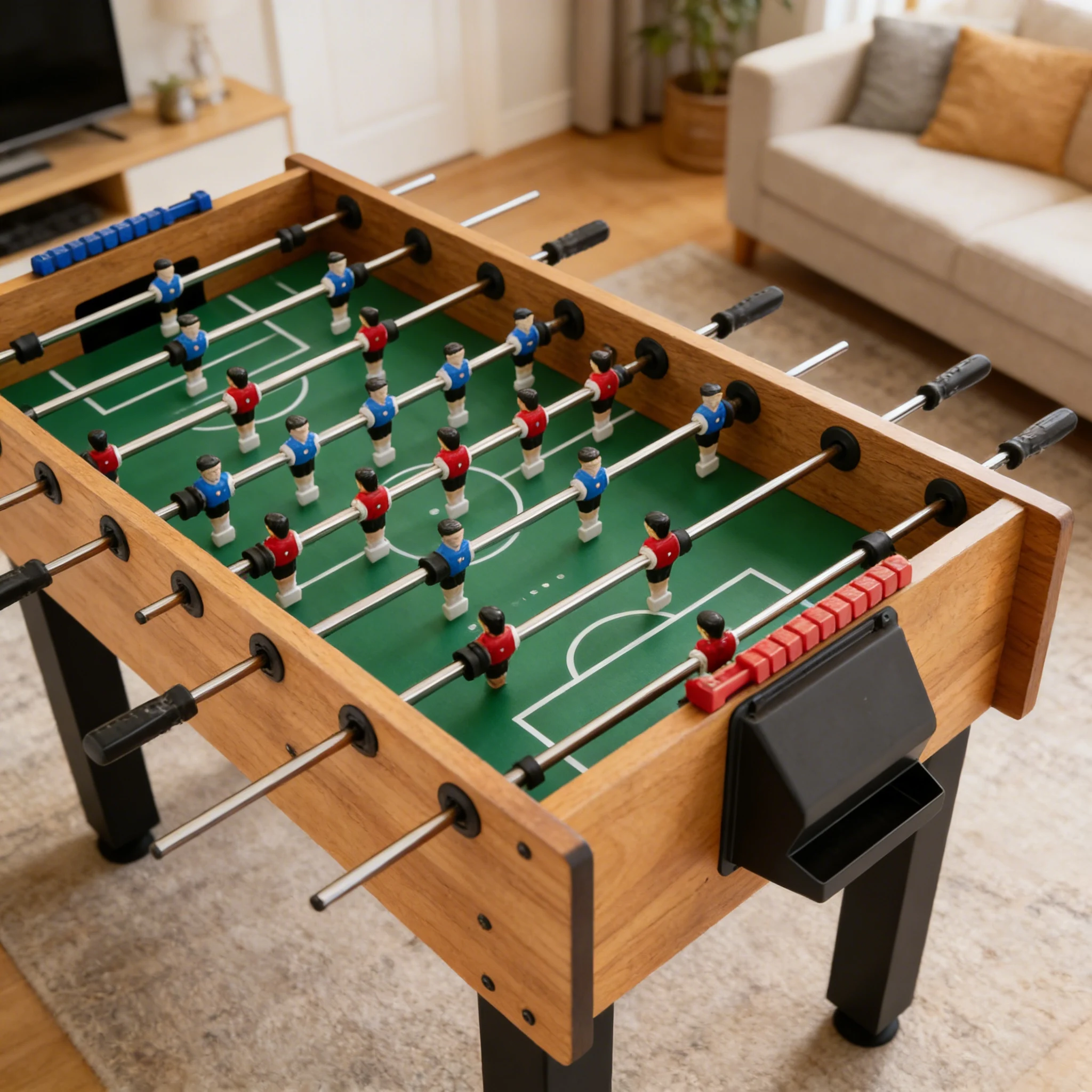 

New Design Kids Friendly Wooden Mini Finger Soccer Table Game Mini Soccer Table Compact Fun Gear For Kids Playroom
