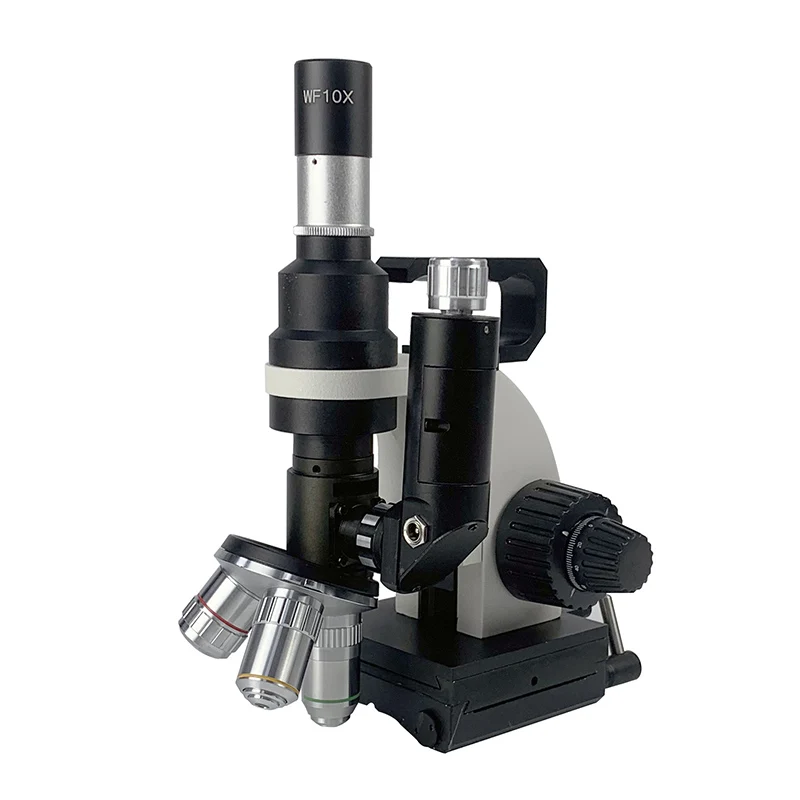 Albenth 40X-400X Hand Held Portable Metallurgical Microscope With Plan achromatic Metallurgical objective Adjustable LED Light