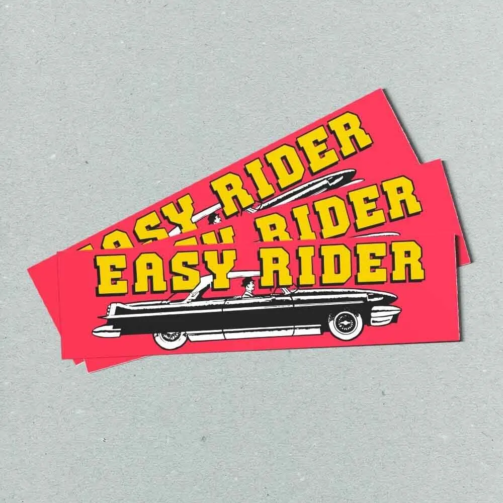 EASY RIDER Bumper Sticker - Funny Vintage Style - Vinyl Decal 80s 90s - Bumper Stickers - Car Stickers