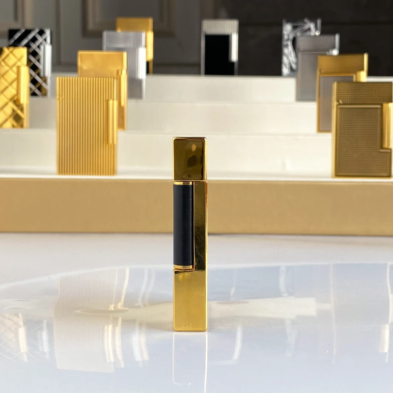 

New commemorative edition single and double flame luxury lighter Ping Sound natural paint cigarette smoking butane lighter 17037