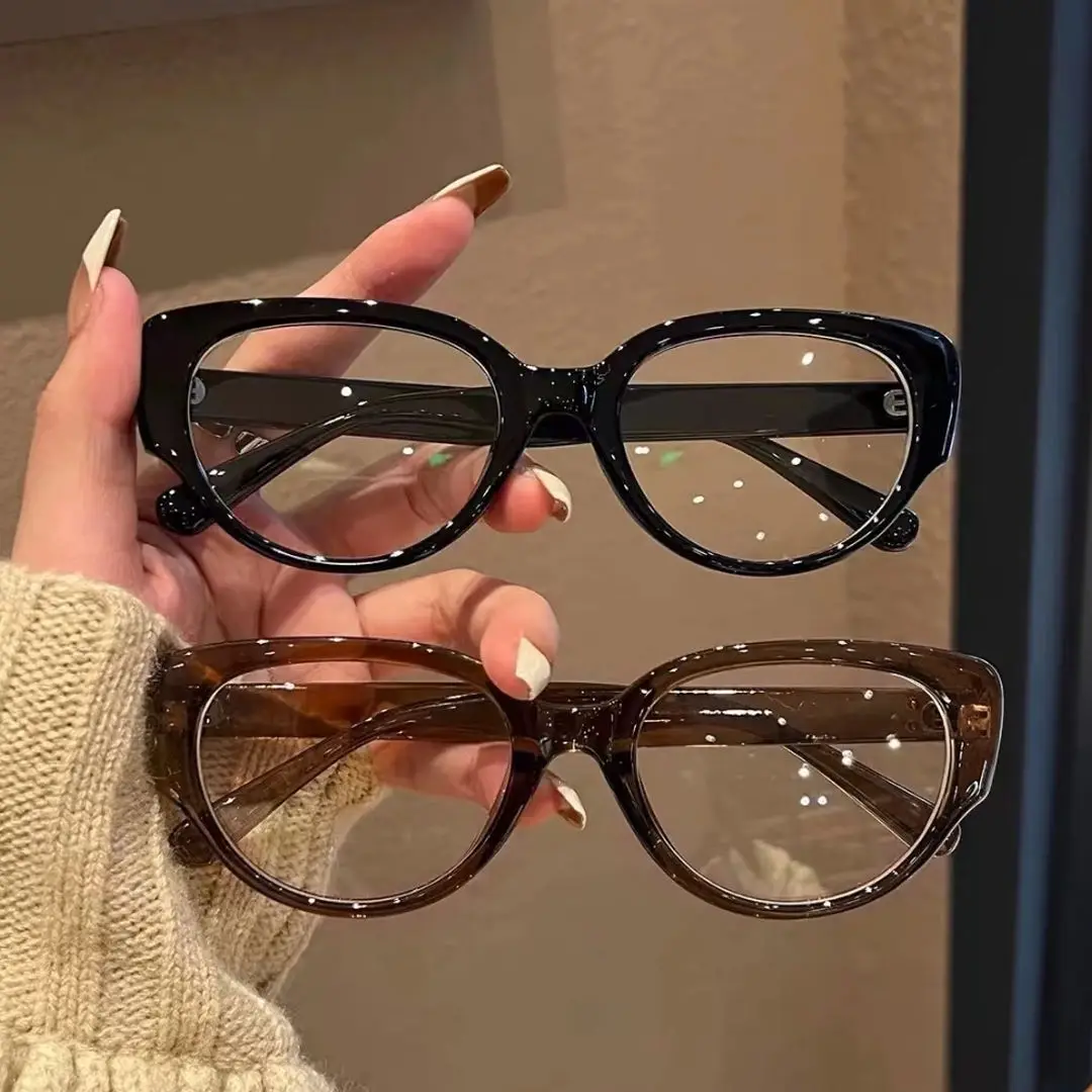 

Cat'S Eye Frame Computer Glasses For Women Anti Blue Light Blocking Flat Eyewear Girls Fashion Vintage Ultra-Light Glasses