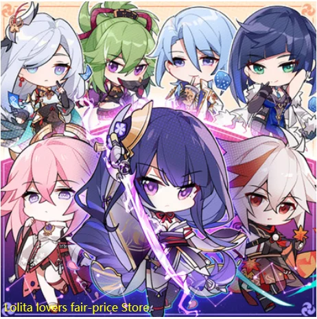 

Anime game Genshin Impact Pendant standing sign Raiden Shogun Kaedehara Kazuha Yae Miko Zhongli keychain Pendant standing sign